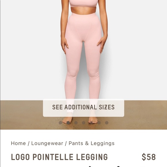 Skims logo Pointelle hoodie and leggings sold out color  quartz 💕💕 - Picture 5 of 5